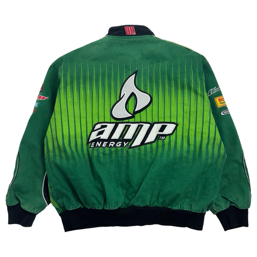 Vintage Dale Earnhardt Jr. AMP Energy Nascar Racing Jacket Green | Vintage Clothing Store Canada
