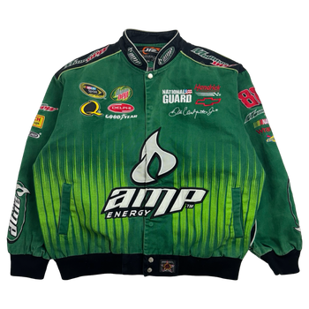 Vintage Dale Earnhardt Jr. AMP Energy Nascar Racing Jacket Green