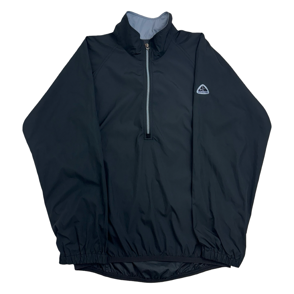 Vintage 2000s NIke ACG Half Zip Light Jacket Black