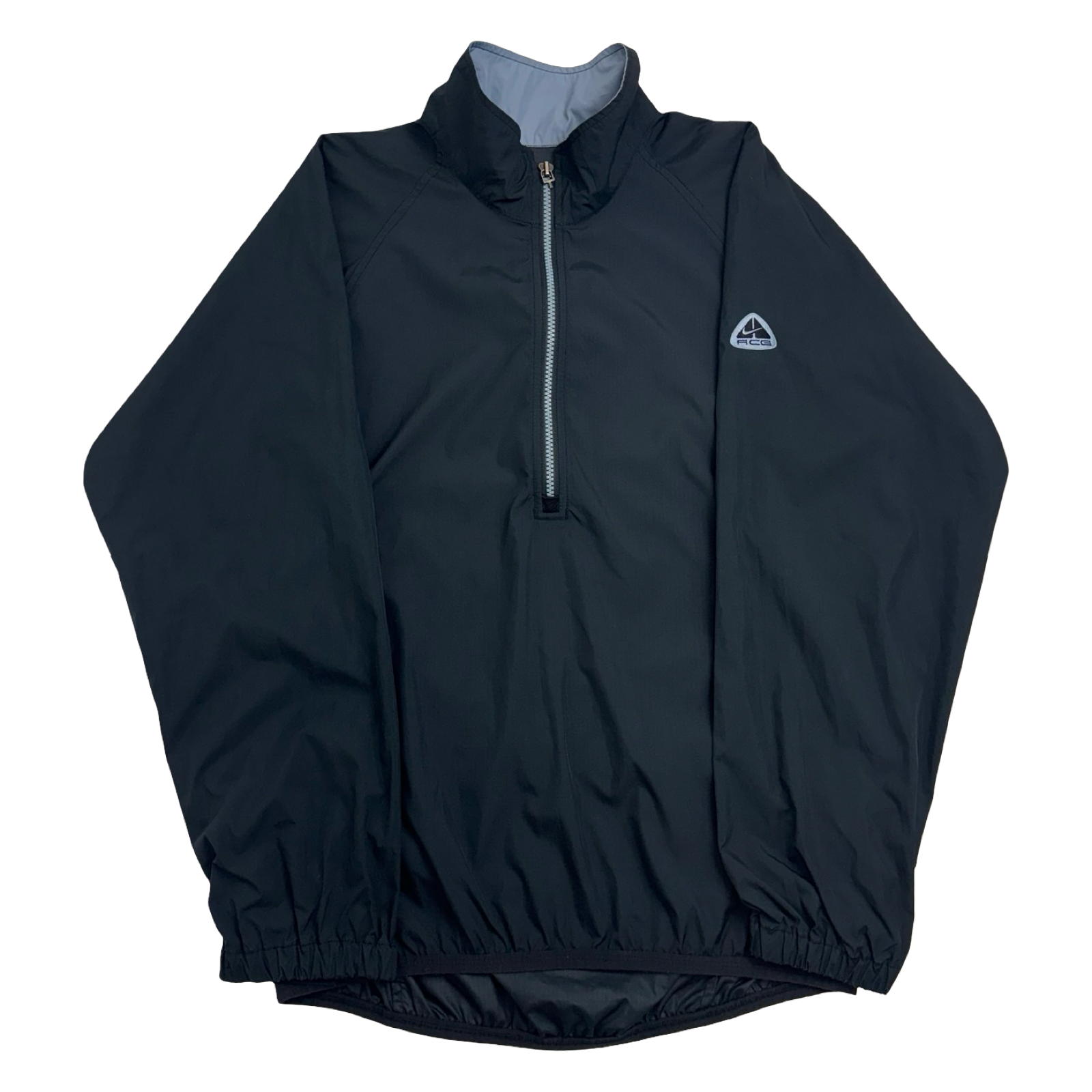 Vintage 2000s NIke ACG Half Zip Light Jacket Black