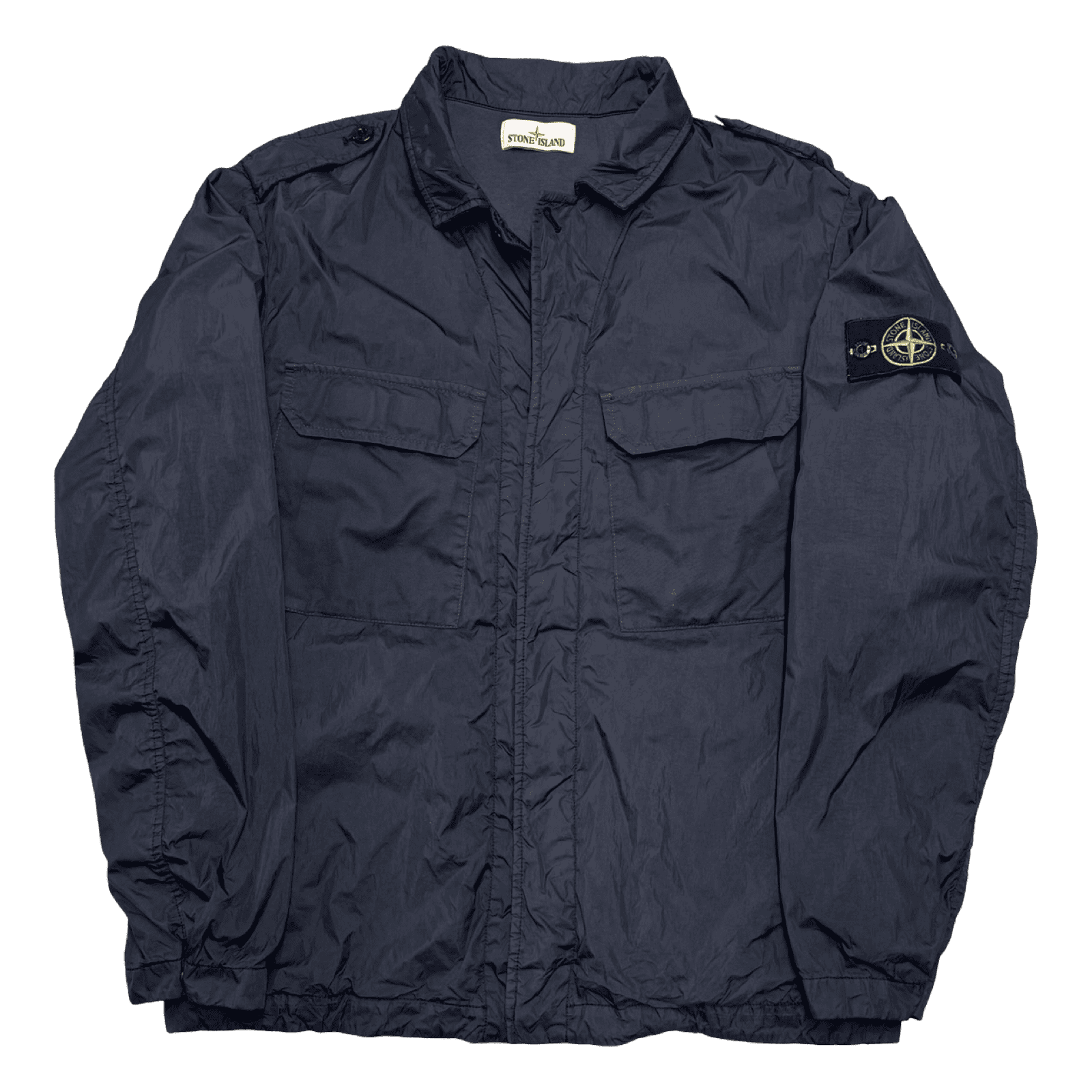 Stone Island Garment Dyed Crinkled Jacket Navy (USED)