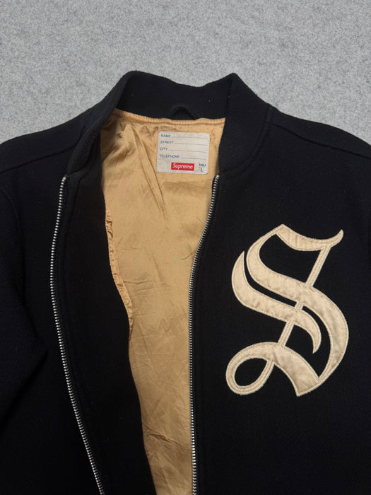 Supreme Old English Zip Variety Jacket Black (USED) | Vitnage Clothing Store Canada