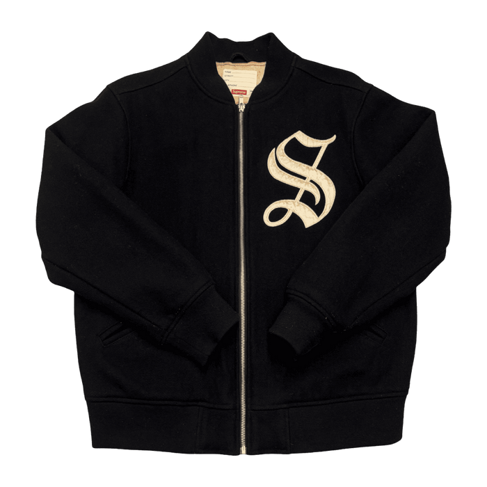 Supreme Old English Zip Variety Jacket Black (USED) | Vitnage Clothing Store Canada