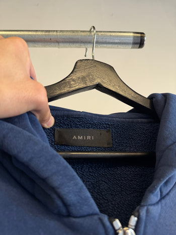 Amiri Vintage Collegiate Zip Up Sweater Blue (USED)