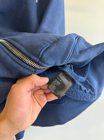 Amiri Vintage Collegiate Zip Up Sweater Blue (USED)