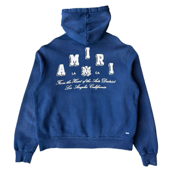 Amiri Vintage Collegiate Zip Up Sweater Blue (USED)