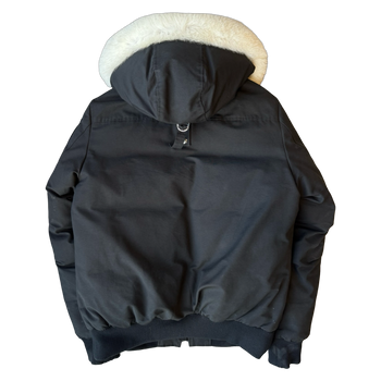 Moose Knuckles Original Ballistic Shearling Trim Bomber Jacket Black (USED)