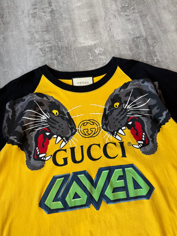 Gucci Tiger Loved Tee Black/Yellow (USED)