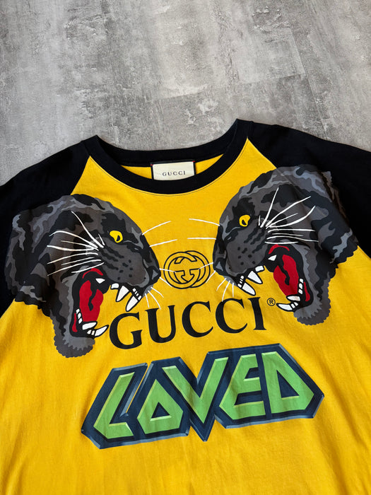Gucci Tiger Loved Tee Black/Yellow (USED) | Vitnage Clothing Store Canada
