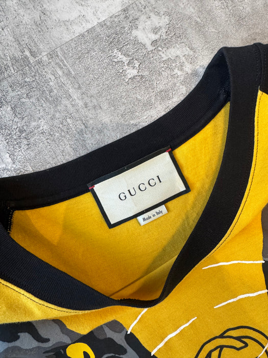 Gucci Tiger Loved Tee Black/Yellow (USED) | Vitnage Clothing Store Canada