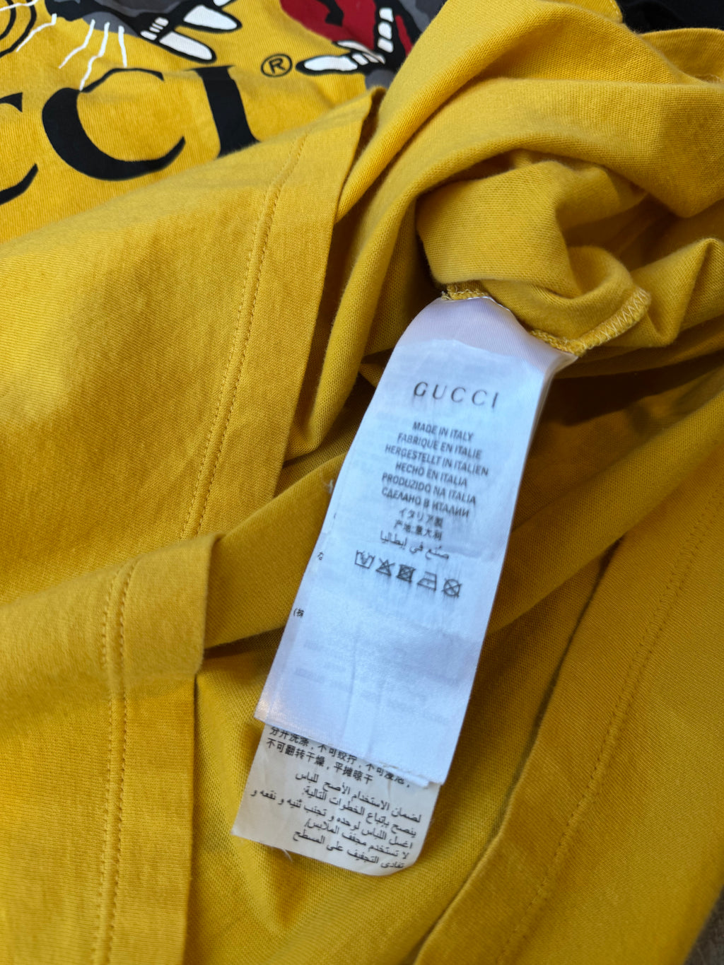 Gucci Tiger Loved Tee Black/Yellow (USED)