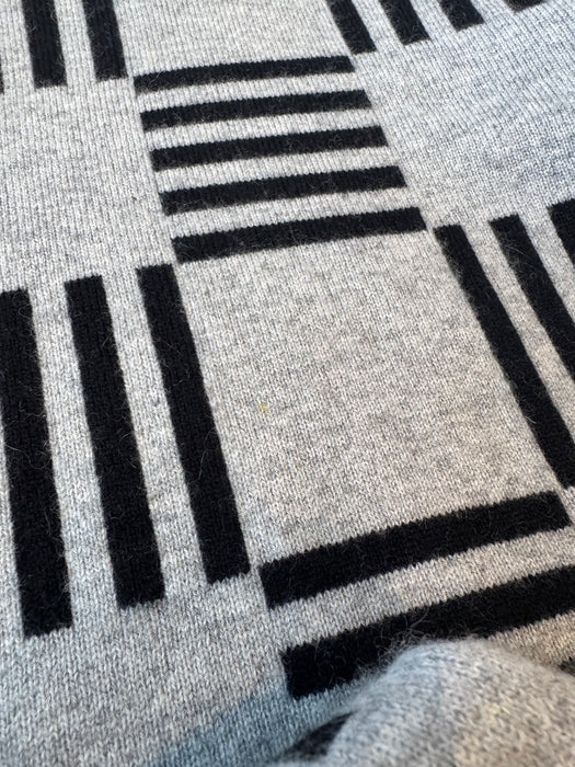 Louis Vuitton Distorted Damier Crewneck Grey (USED) | Vitnage Clothing Store Canada