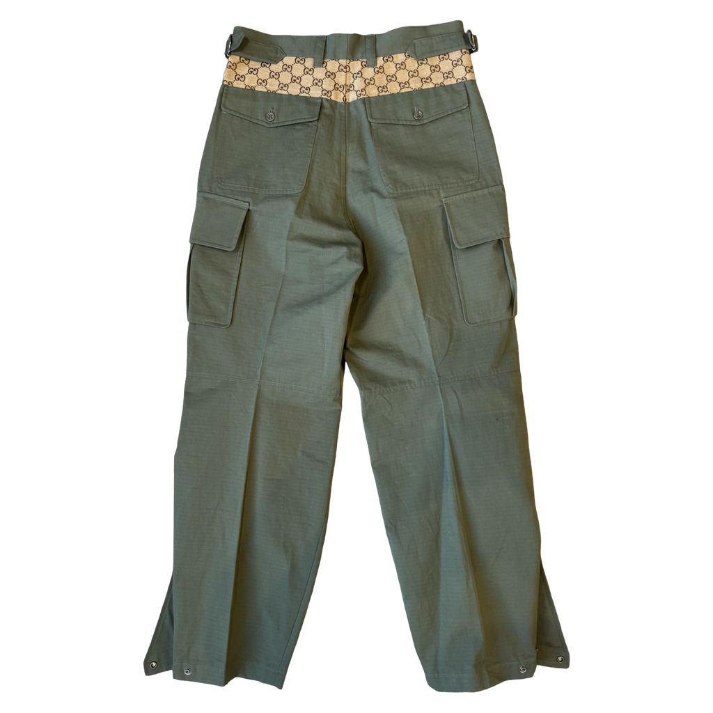 Gucci GG Cotton Ripstop Cargo Pants Green