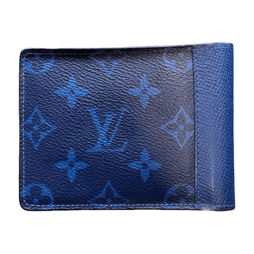 Louis Vuitton Monogram Multiple Wallet Blue | Vintage Clothing Store Canada