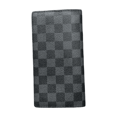 Louis Vuitton Damier Graphite Brazza Wallet | Vintage Clothing Store Canada