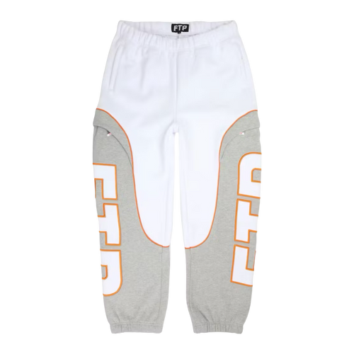 FTP Mesh Piping Logo Sweatpants White | Vintage Clothing Store Canada
