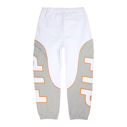 FTP Mesh Piping Logo Sweatpants White | Vintage Clothing Store Canada