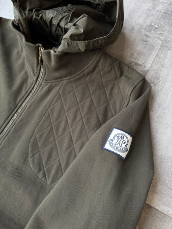 Moncler Maglia Quilted Zip Up Jacket Olive (USED)