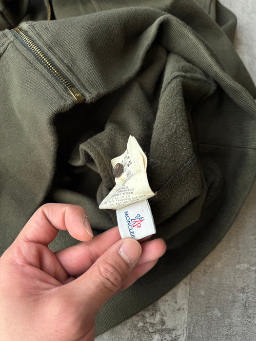 Moncler Maglia Quilted Zip Up Jacket Olive (USED) | Vitnage Clothing Store Canada