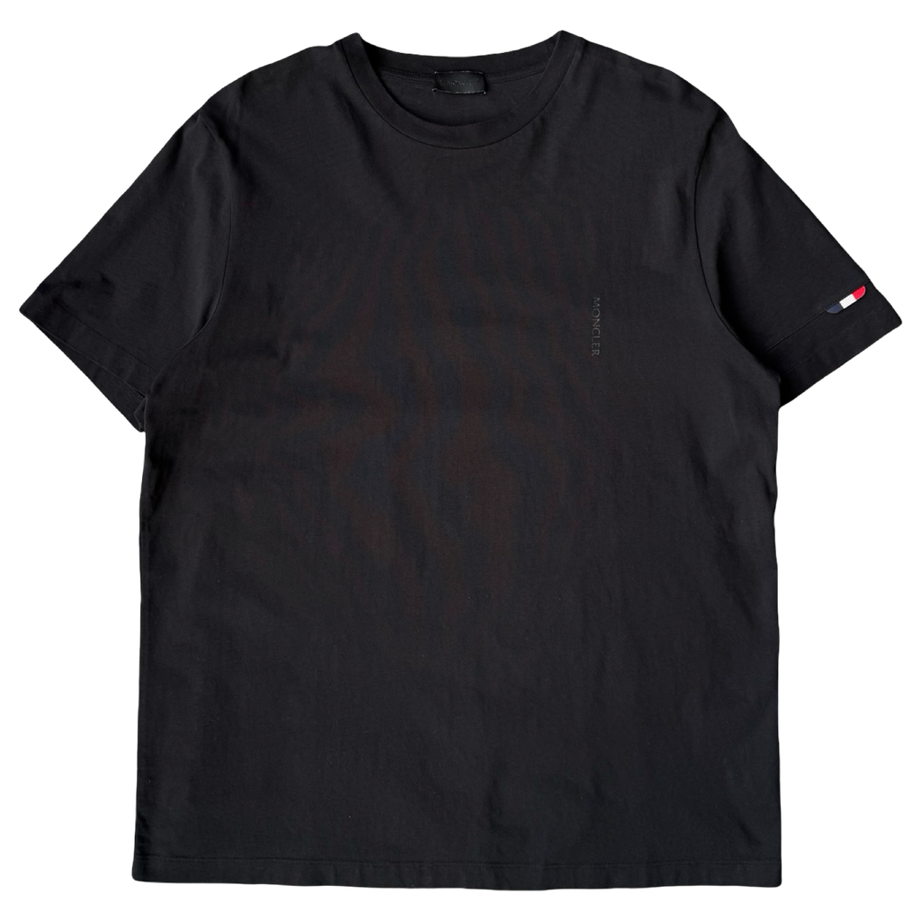 Moncler Vertical Logo Tee Black (USED)