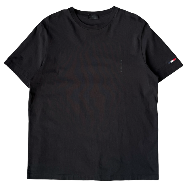 Moncler Vertical Logo Tee Black (USED)