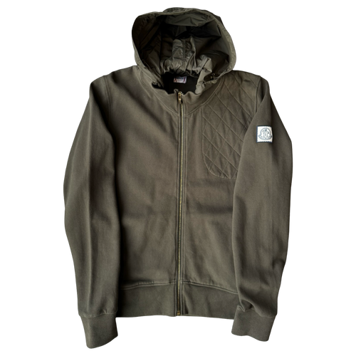Moncler Maglia Quilted Zip Up Jacket Olive (USED) | Vintage Clothing Store Canada