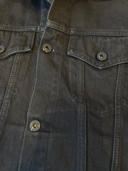 Off-White Diagonal Stripe Denim Jacket Black (USED) | Vitnage Clothing Store Canada