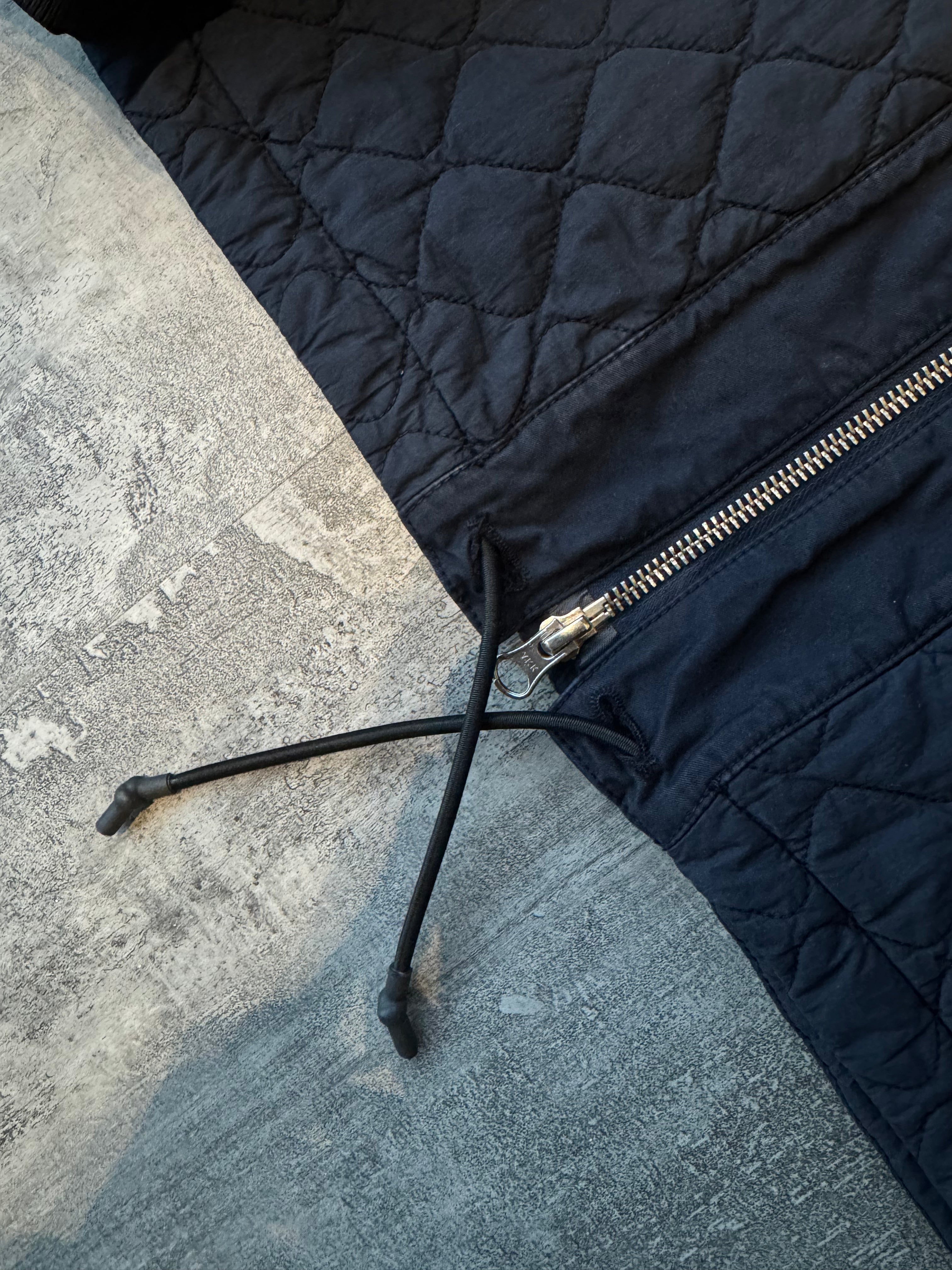 Stone Island Quilted Hooded Zip Up Jacket Navy (USED)