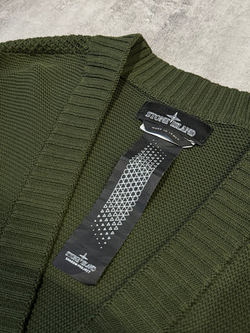 Stone Island Shadow Project Knit Cardigan Olive