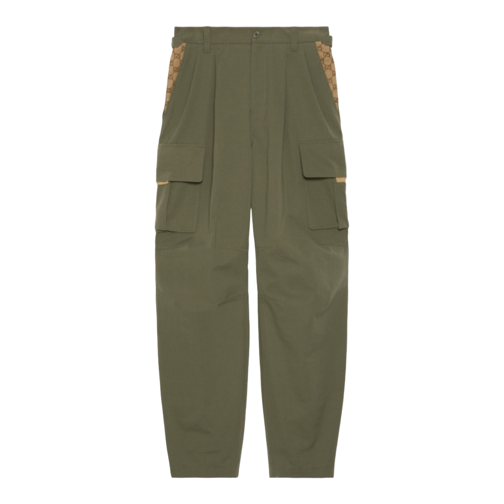 Gucci GG Cotton Ripstop Cargo Pants Green