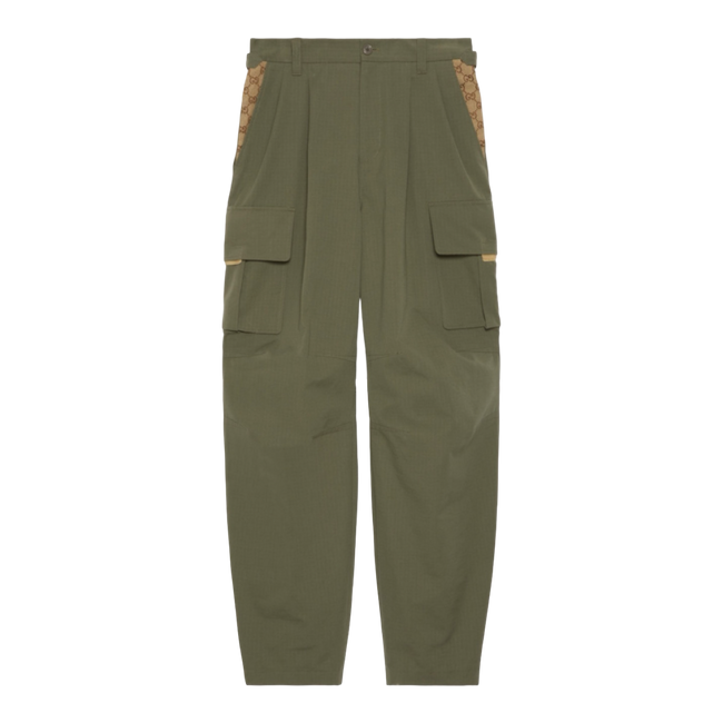 Gucci GG Cotton Ripstop Cargo Pants Green