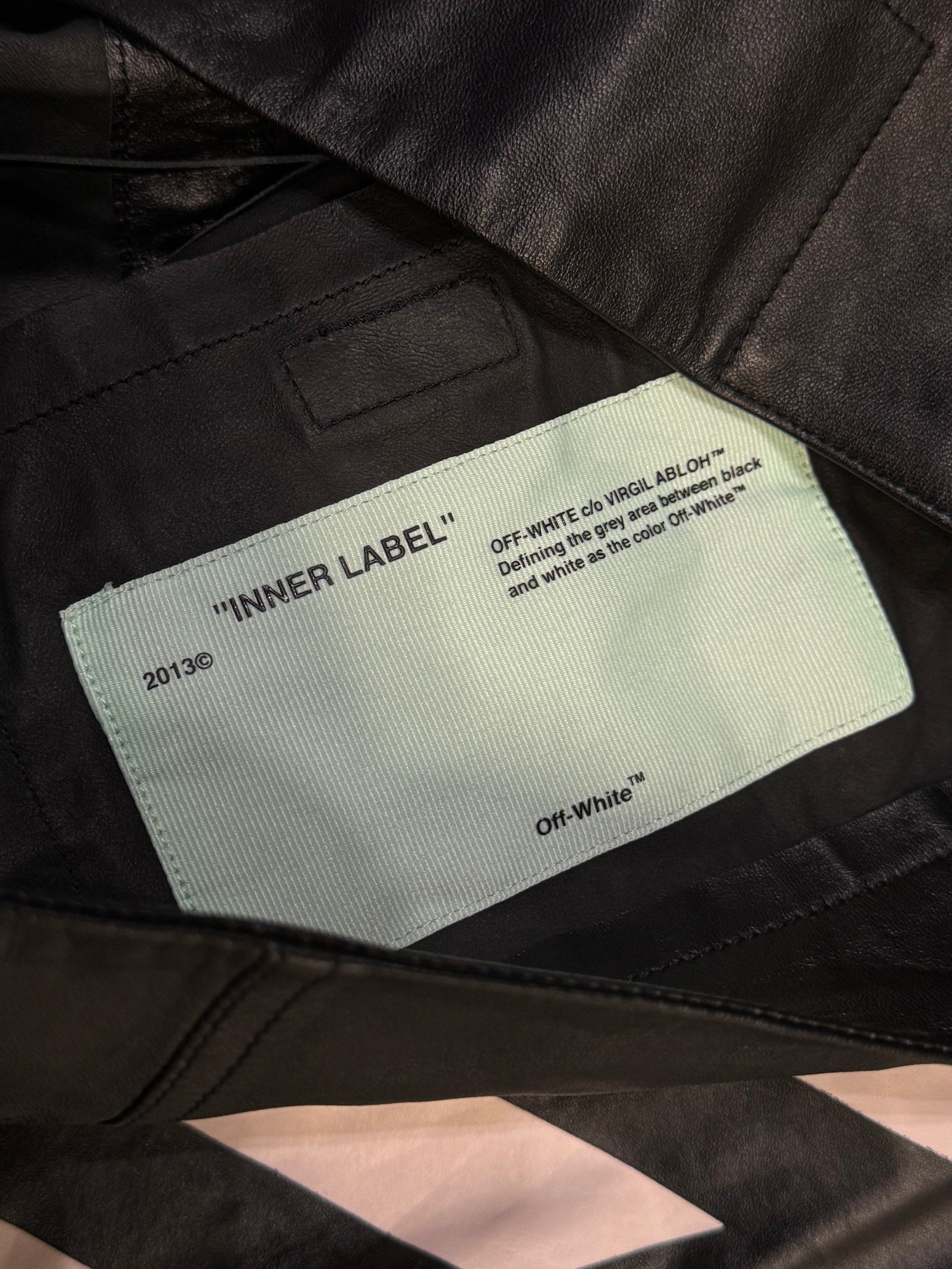 Off-White Arrows Leather Jacket Black (USED)