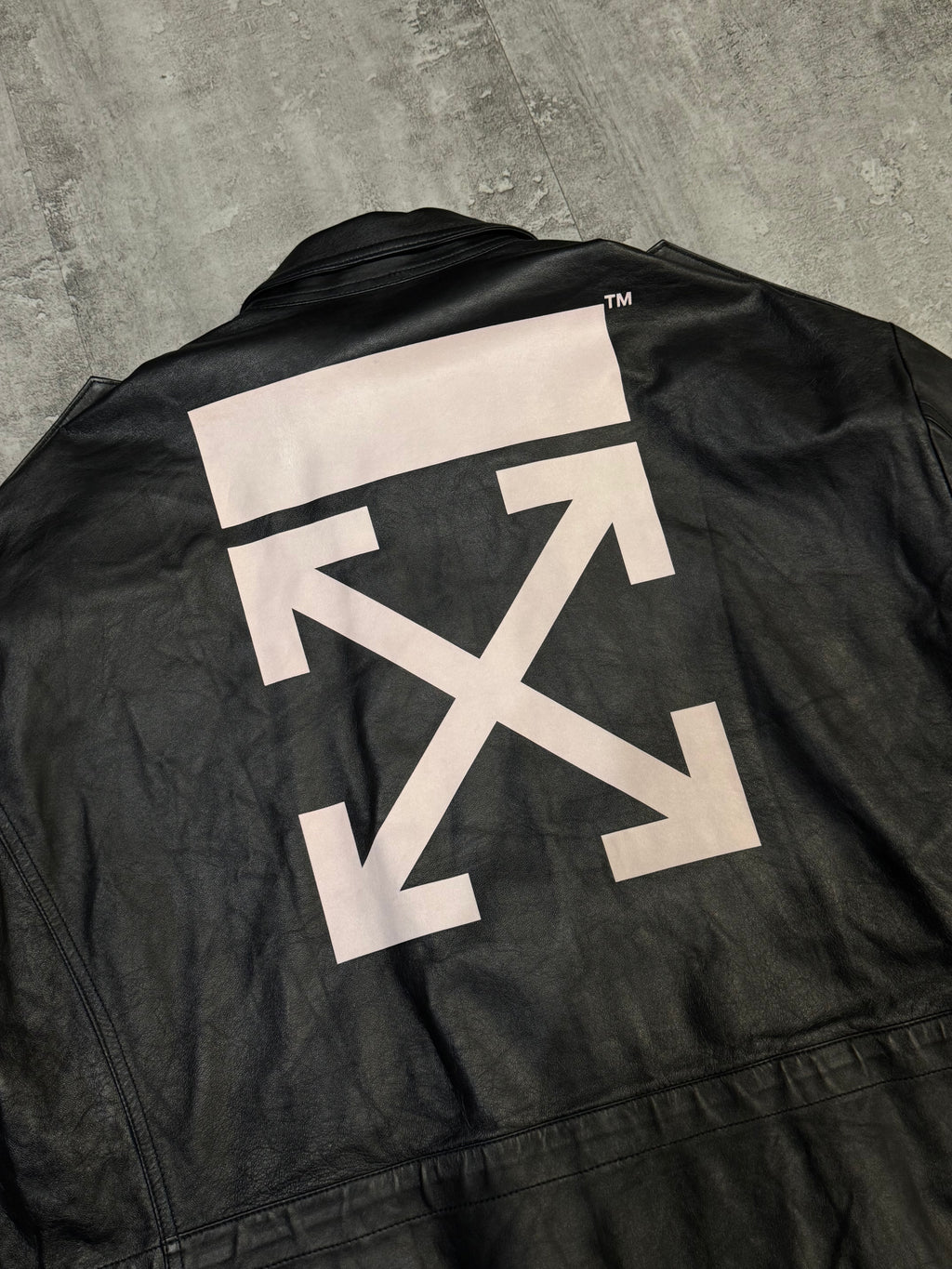 Off-White Arrows Leather Jacket Black (USED)