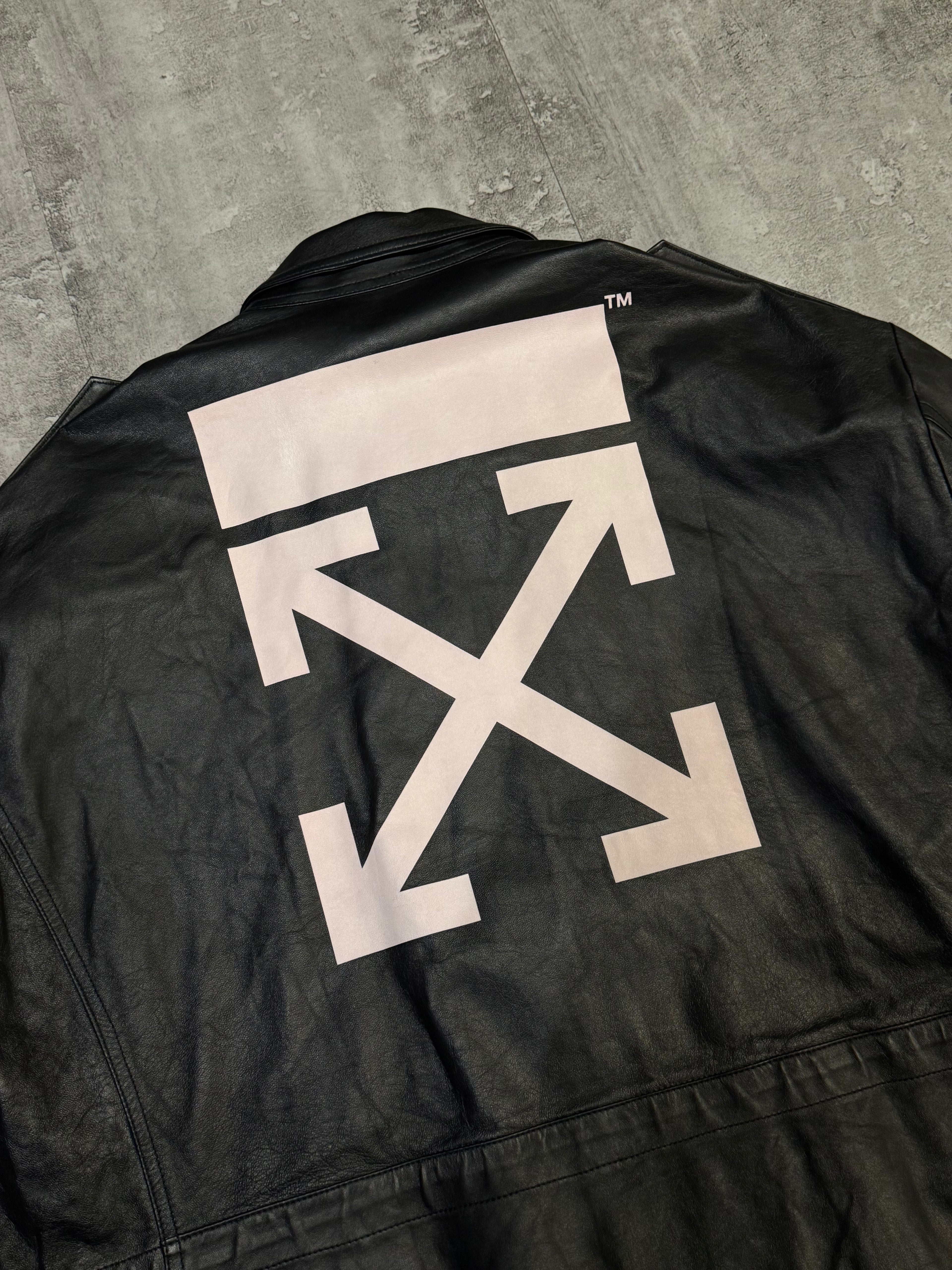 Off-White Arrows Leather Jacket Black (USED)