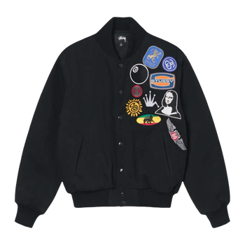 Stussy Souvenir Stadium Bomber Jacket Black