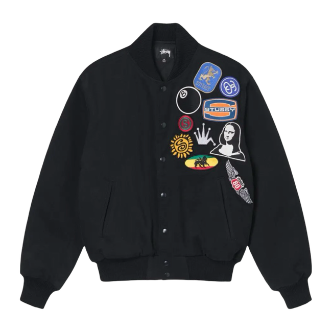 Stussy Souvenir Stadium Bomber Jacket Black