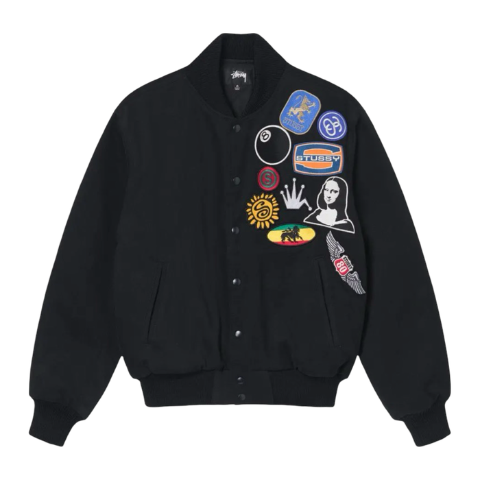 Stussy Souvenir Stadium Bomber Jacket Black | Vitnage Clothing Store Canada