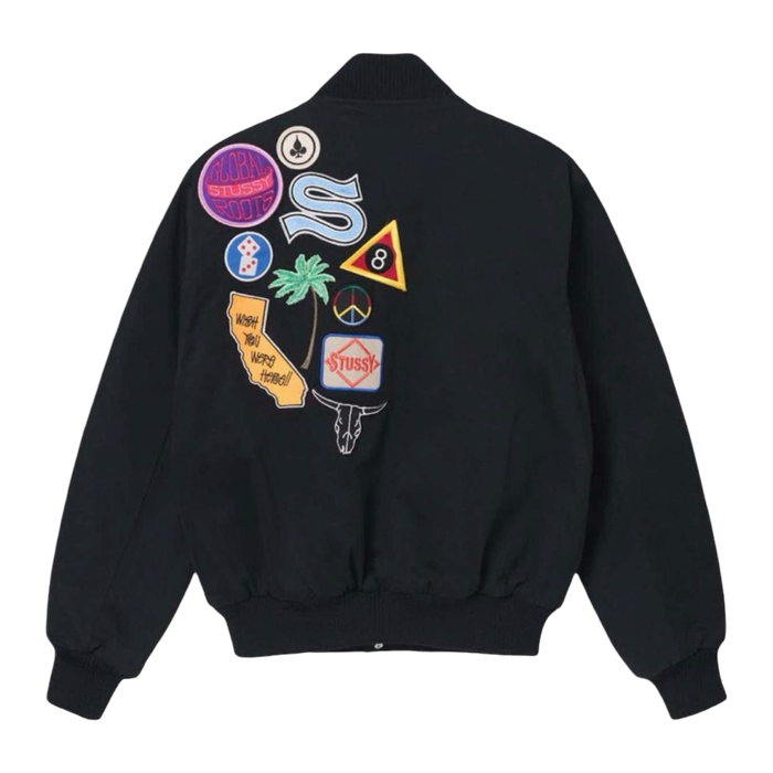 Stussy Souvenir Stadium Bomber Jacket Black | Vitnage Clothing Store Canada