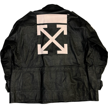 Off-White Arrows Leather Jacket Black (USED)