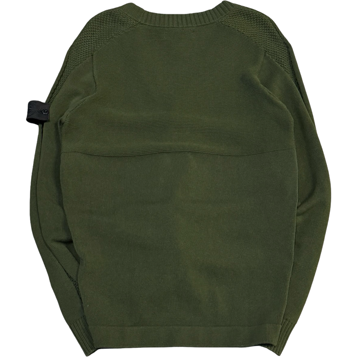 Stone Island Shadow Project Knit Cardigan Olive | Vitnage Clothing Store Canada