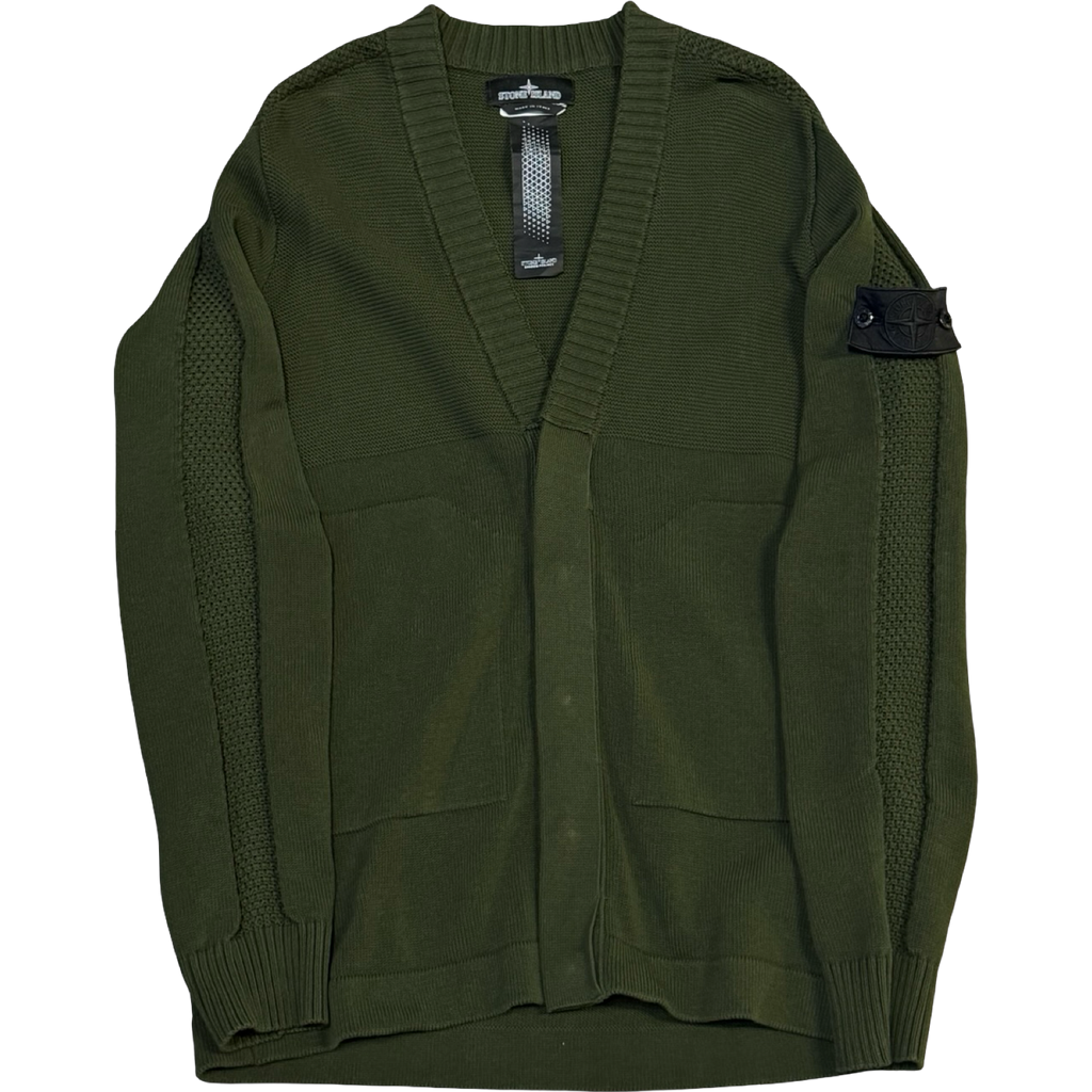 Stone Island Shadow Project Knit Cardigan Olive