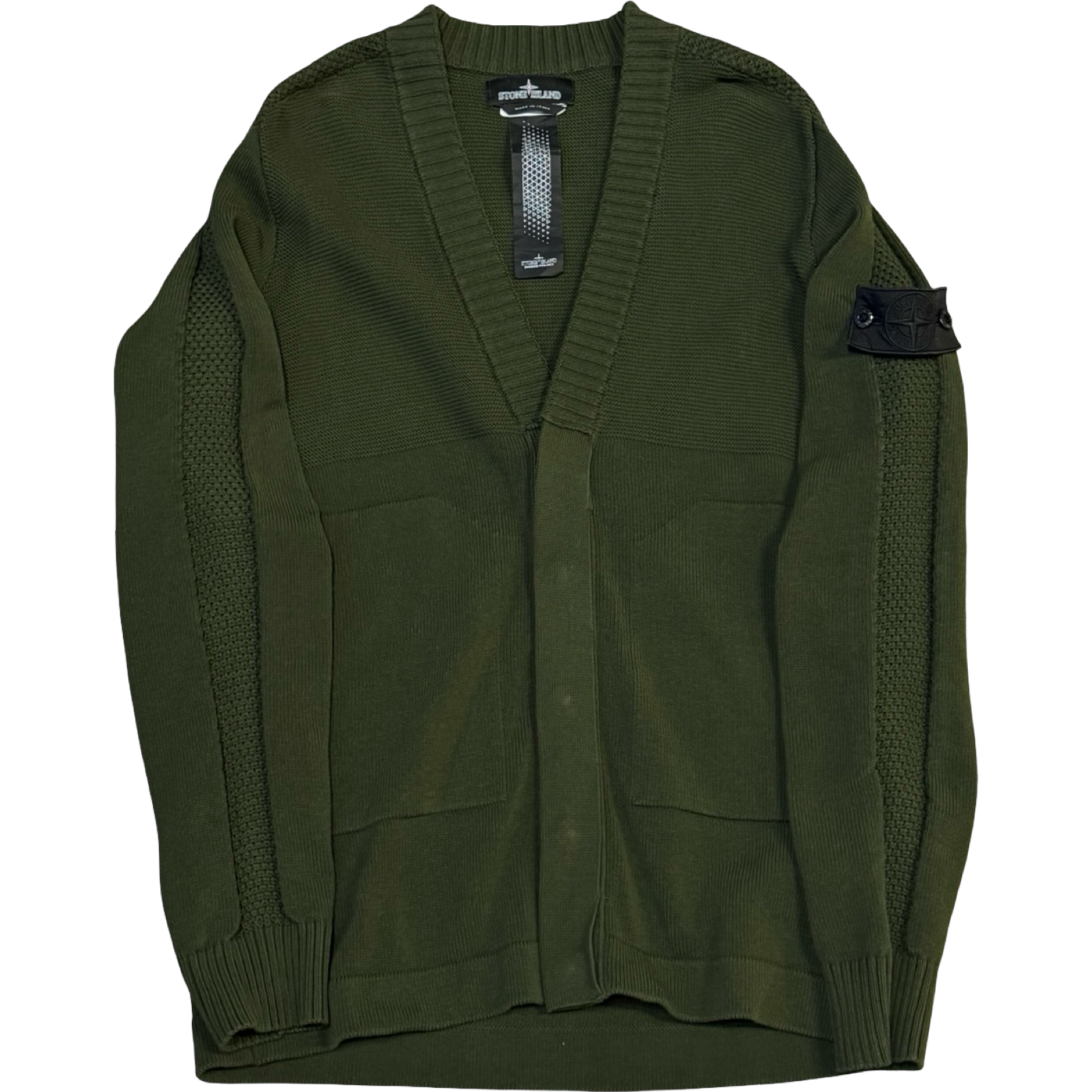 Stone Island Shadow Project Knit Cardigan Olive