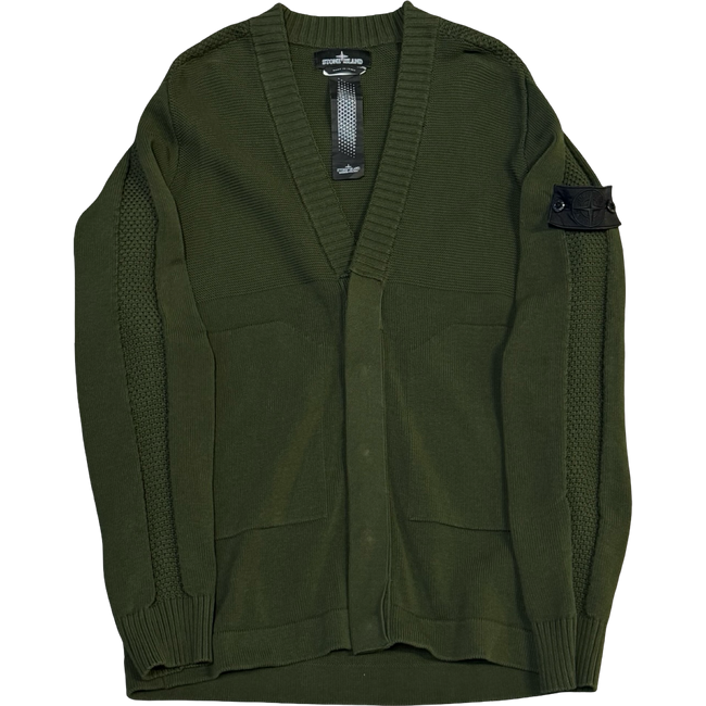 Stone Island Shadow Project Knit Cardigan Olive