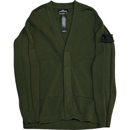 Stone Island Shadow Project Knit Cardigan Olive | Vintage Clothing Store Canada