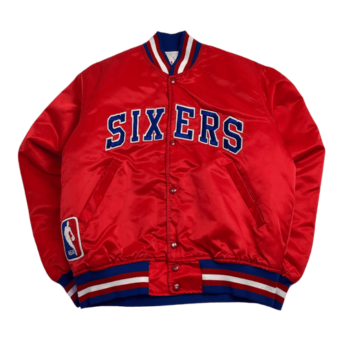 (M) Vintage Satin Philadelphia 76ers Jacket | Vintage Clothing Store Canada