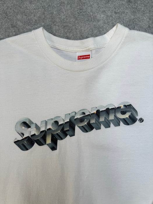 Supreme Chrome Logo Tee (USED) | Vitnage Clothing Store Canada