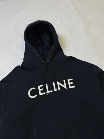 Celine Logo Hoodie Black (USED)