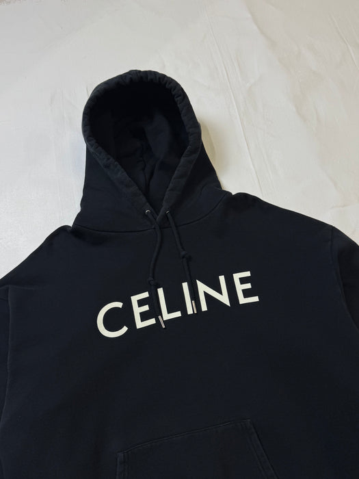 Celine Logo Hoodie Black (USED) | Vitnage Clothing Store Canada