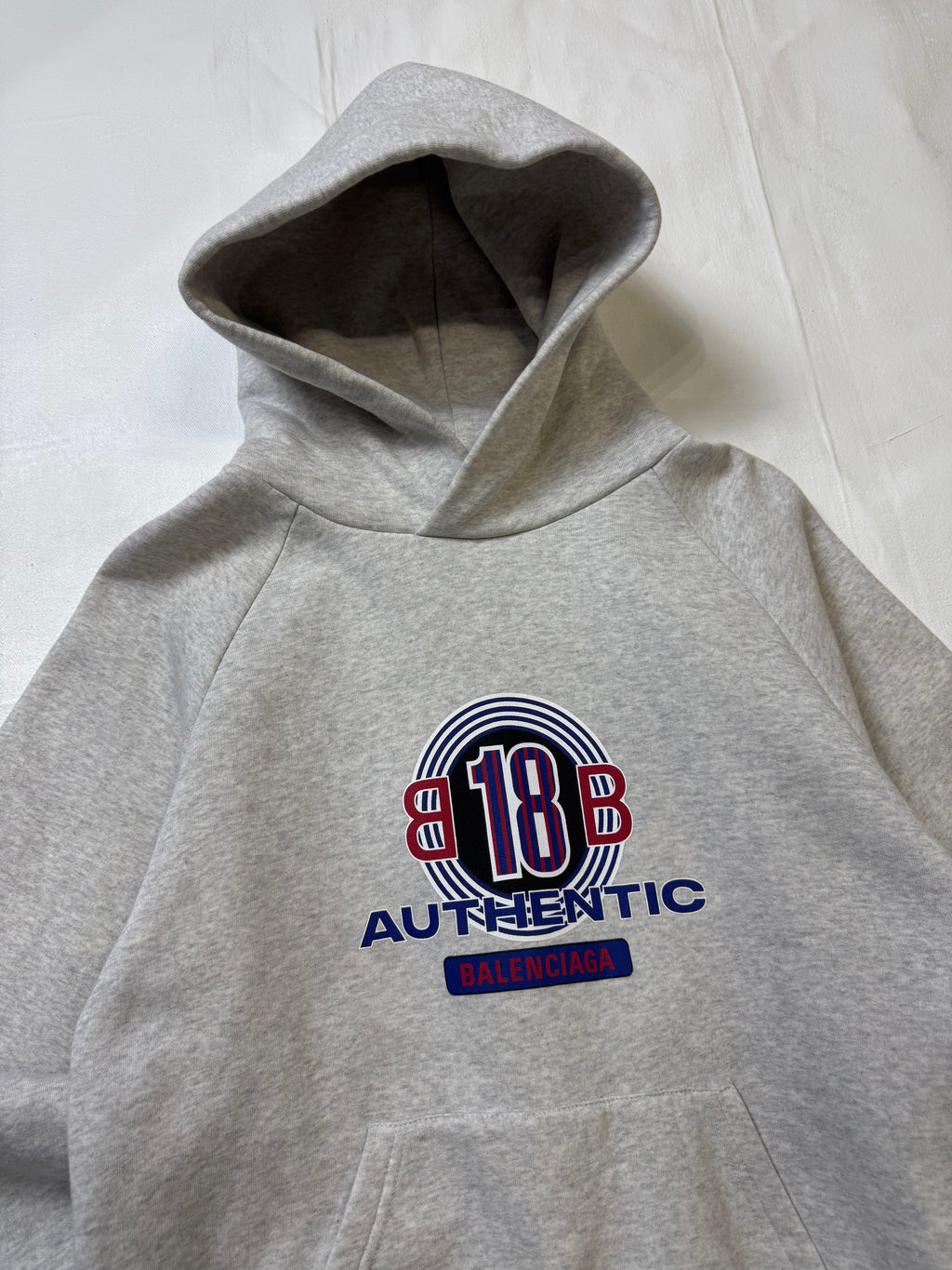 Balenciaga BB 18 Authentic Logo Hoodie Grey (USED)