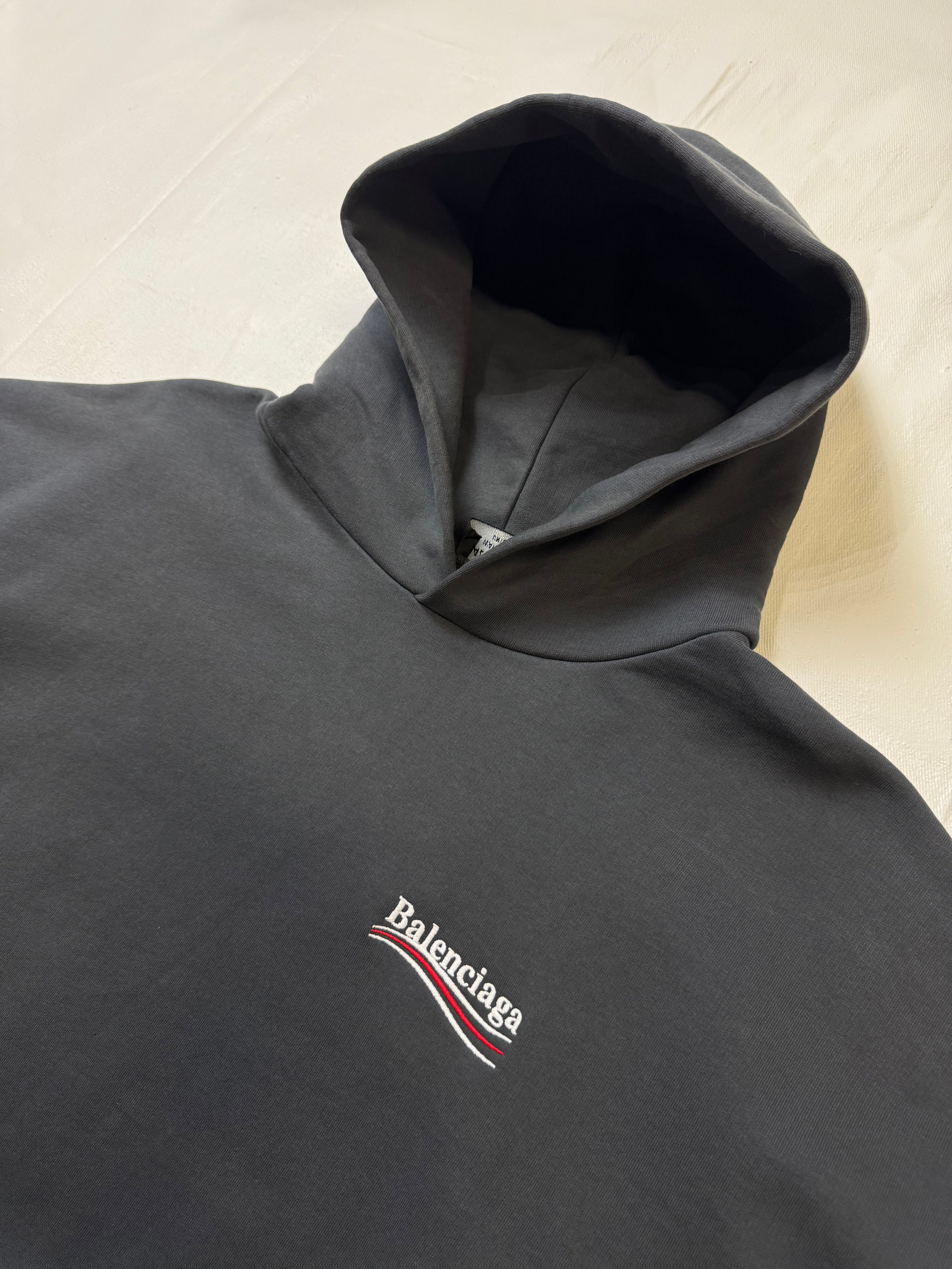 Balenciaga Political Campaign Hoodie Grey (USED)